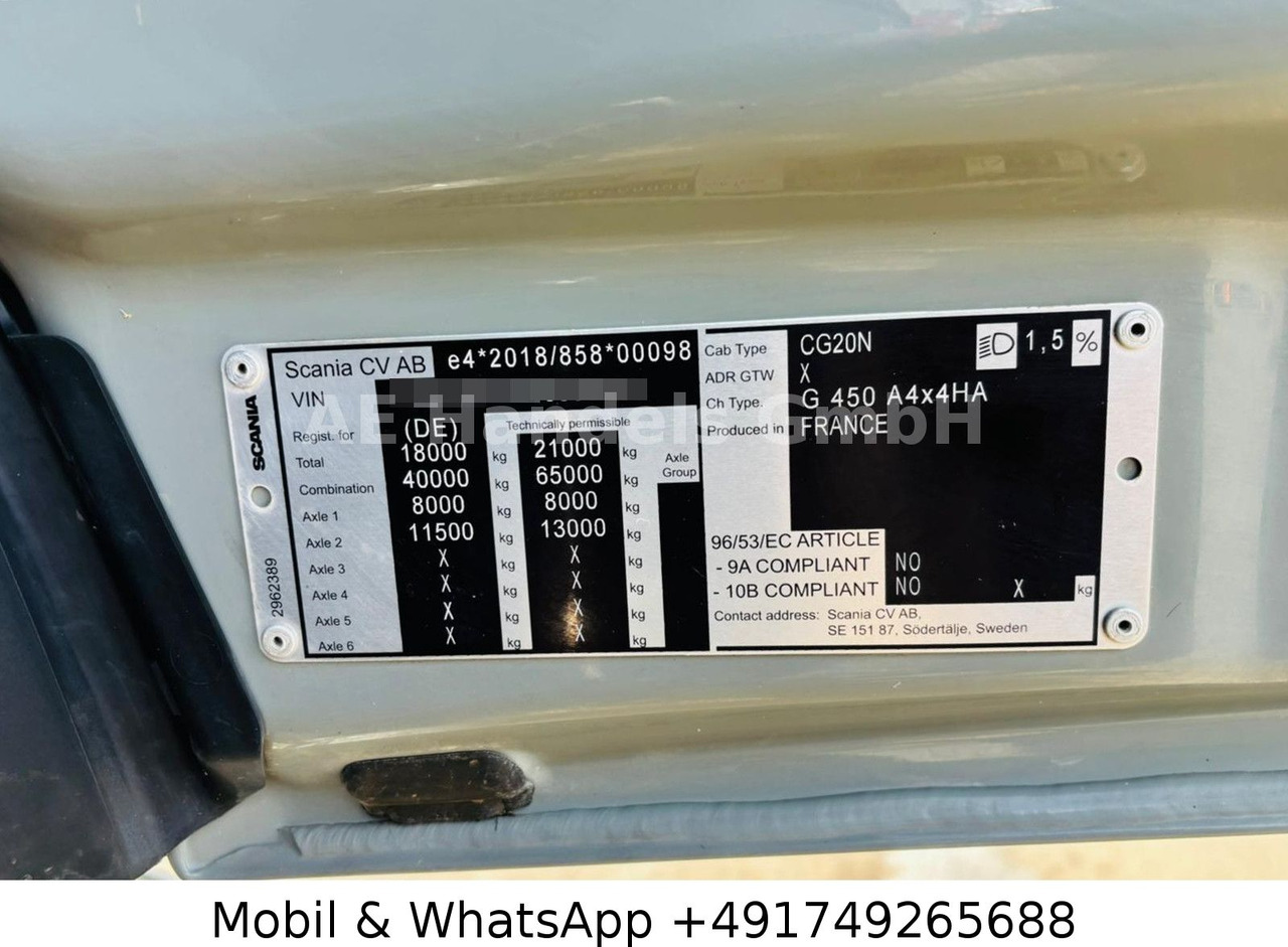 Cap tractor Scania G 450 Flachdach 4x4 LOF Zul.*2-Kreis-Hydr/AP/LDW: Foto 11 Cap tractor Scania G 450 Flachdach 4x4 LOF Zul.*2-Kreis-Hydr/AP/LDW: Foto 11