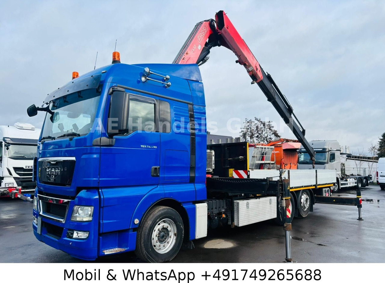 MAN TGX 26.540 XLX BL 6x2 FASSI F455 *Funk/Lenk+Lift - Camion platformă, Camion cu macara: Foto 2 MAN TGX 26.540 XLX BL 6x2 FASSI F455 *Funk/Lenk+Lift - Camion platformă, Camion cu macara: Foto 2