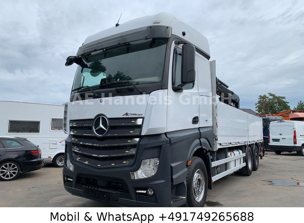Mercedes-Benz Actros IV 2646 L LL 6x2 *Retarder/Hiab-177K-Pro - Camion platformă, Camion cu macara: Foto 1 Mercedes-Benz Actros IV 2646 L LL 6x2 *Retarder/Hiab-177K-Pro - Camion platformă, Camion cu macara: Foto 1