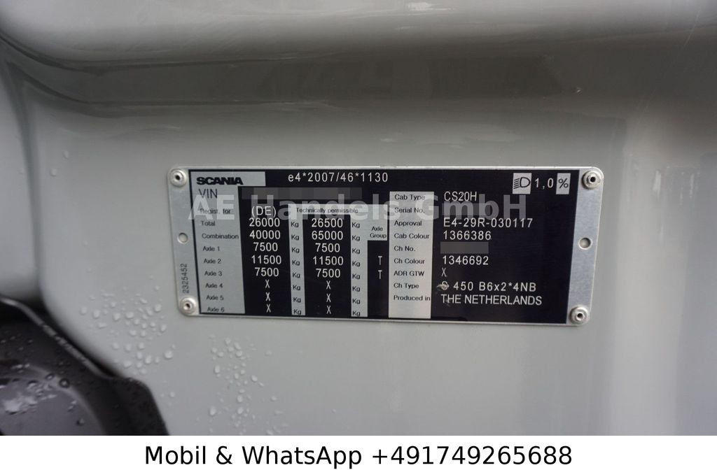 Camion şasiu Scania S450 HighLine LL *Retarder/BDF/Lenk+Lift/ACC/LDW: Foto 12