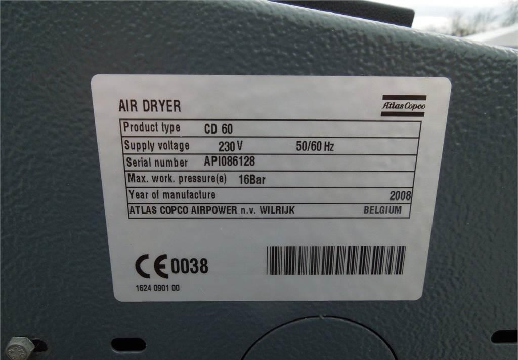 Atlas Copco OSUSZACZ ADSORPCYJNY CD 60 3,60M3/MIN 2008R - Compresor de aer: Foto 3 Atlas Copco OSUSZACZ ADSORPCYJNY CD 60 3,60M3/MIN 2008R - Compresor de aer: Foto 3