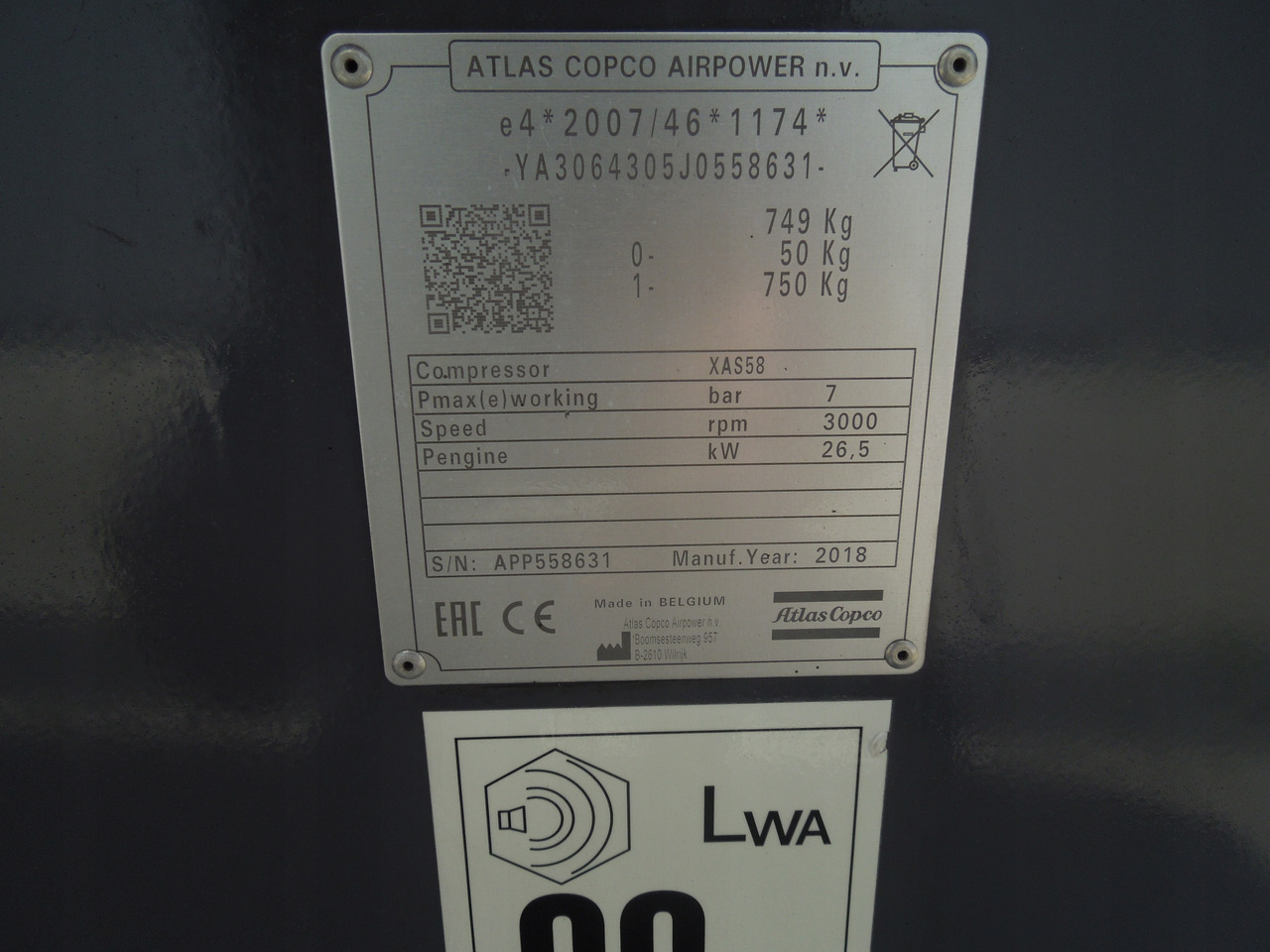 Atlas Copco XAS58 - Compresor de aer: Foto 2 Atlas Copco XAS58 - Compresor de aer: Foto 2