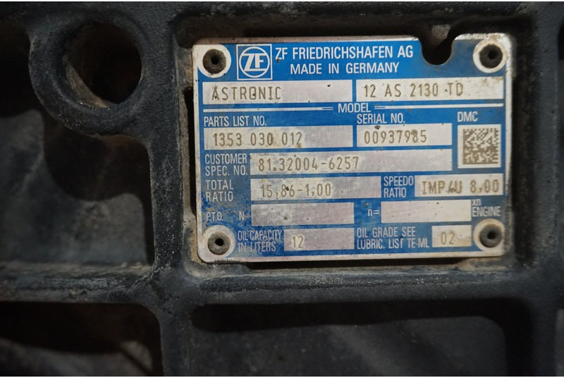ZF 12AS2130DD TGS 81.32004-6257 - Cutie de viteze pentru Camion: Foto 5 ZF 12AS2130DD TGS 81.32004-6257 - Cutie de viteze pentru Camion: Foto 5