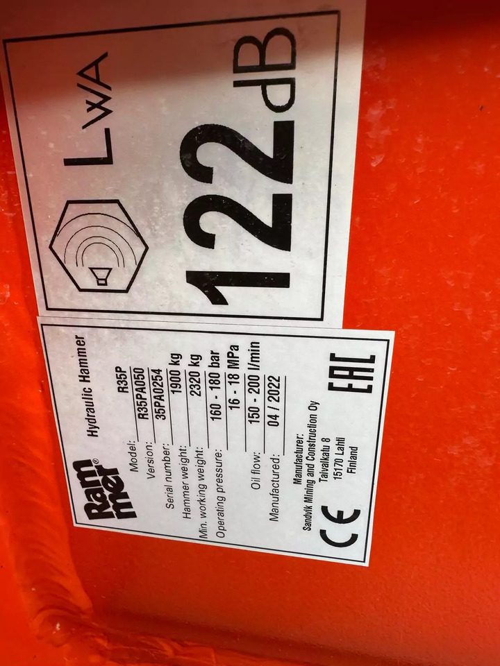 2022 Rammer R35P - Ciocan hidraulic: Foto 3 2022 Rammer R35P - Ciocan hidraulic: Foto 3