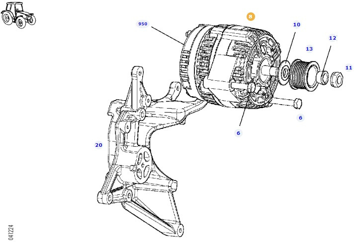 Fendt 828 Vario - alternator lewy F404900010040 - Alternator pentru Utilaje agricole: Foto 1 Fendt 828 Vario - alternator lewy F404900010040 - Alternator pentru Utilaje agricole: Foto 1