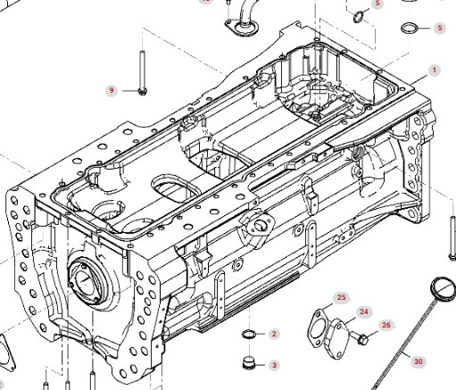 Fendt 936 Gen 7 Silnik D1556LE523 Miska Olejowa H218PF150163A CZĘŚCI - Baie de ulei pentru Tractor agricol: Foto 1 Fendt 936 Gen 7 Silnik D1556LE523 Miska Olejowa H218PF150163A CZĘŚCI - Baie de ulei pentru Tractor agricol: Foto 1