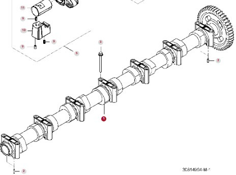Fendt 936 Gen 7 Silnik D1556LE523 Wałek Rozrządu H218PF150298B CZĘŚCI - Axa cu came pentru Utilaje agricole: Foto 1 Fendt 936 Gen 7 Silnik D1556LE523 Wałek Rozrządu H218PF150298B CZĘŚCI - Axa cu came pentru Utilaje agricole: Foto 1