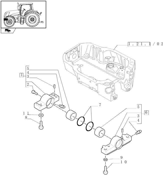New Holland T6010 Czop zawieszenia obr 87311594 - Suspensie pentru Tractor agricol: Foto 1 New Holland T6010 Czop zawieszenia obr 87311594 - Suspensie pentru Tractor agricol: Foto 1