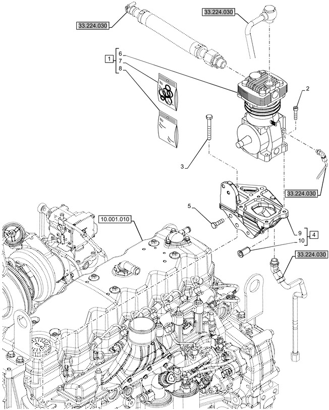 New Holland T6090 Spręźarka powietrza 47606965 - Compresor, instalatie aer comprimat pentru Tractor agricol: Foto 1 New Holland T6090 Spręźarka powietrza 47606965 - Compresor, instalatie aer comprimat pentru Tractor agricol: Foto 1