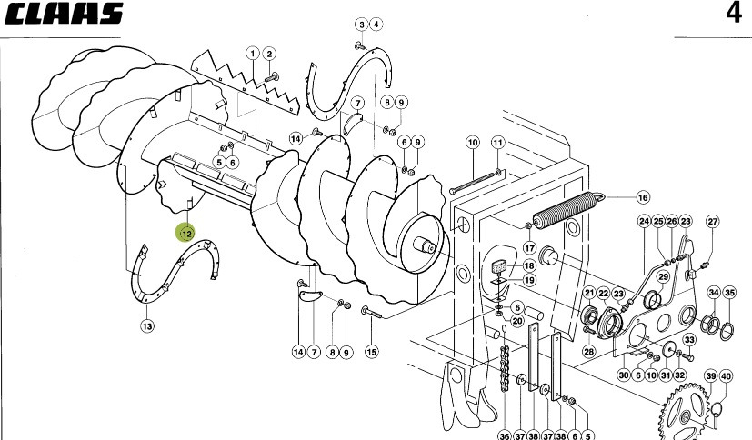 Claas RU600 - ślimak podajnika 0009905352 - Piesă de schimb pentru Heder de recoltat porumb: Foto 1 Claas RU600 - ślimak podajnika 0009905352 - Piesă de schimb pentru Heder de recoltat porumb: Foto 1