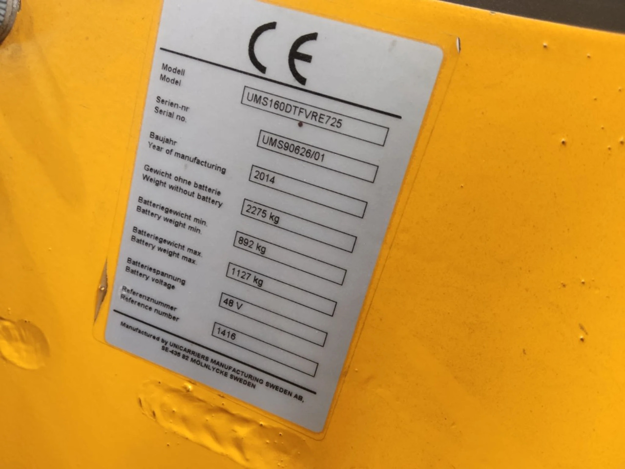 Atlet UMS90626/01 - Stivuitor cu catarg retractabil: Foto 5 Atlet UMS90626/01 - Stivuitor cu catarg retractabil: Foto 5