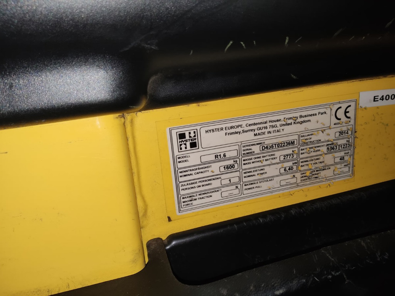 Hyster R1.6 - Stivuitor cu catarg retractabil: Foto 2 Hyster R1.6 - Stivuitor cu catarg retractabil: Foto 2