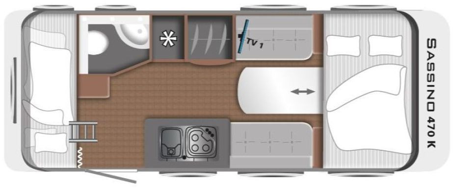 LMC Sassino 470 K 1500kg, Vorzelt, Mover, City - Rulotă: Foto 2 LMC Sassino 470 K 1500kg, Vorzelt, Mover, City - Rulotă: Foto 2