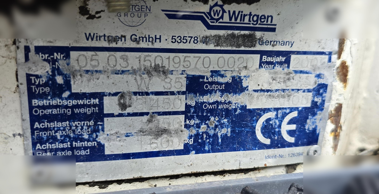 2005 WIRTGEN W35DC - Utilaje pentru frezare: Foto 2 2005 WIRTGEN W35DC - Utilaje pentru frezare: Foto 2