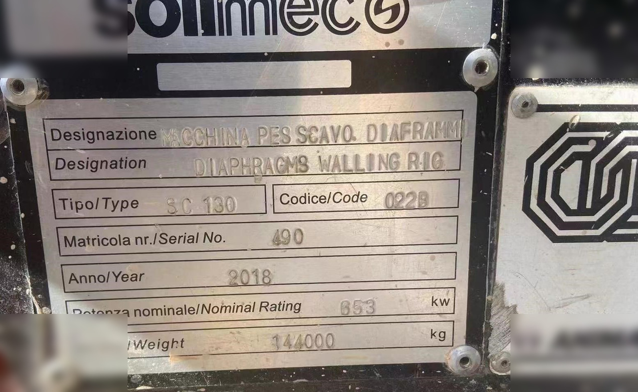 2018 SOILMEC SC130HD TIGER - Maşină de foraj: Foto 4 2018 SOILMEC SC130HD TIGER - Maşină de foraj: Foto 4