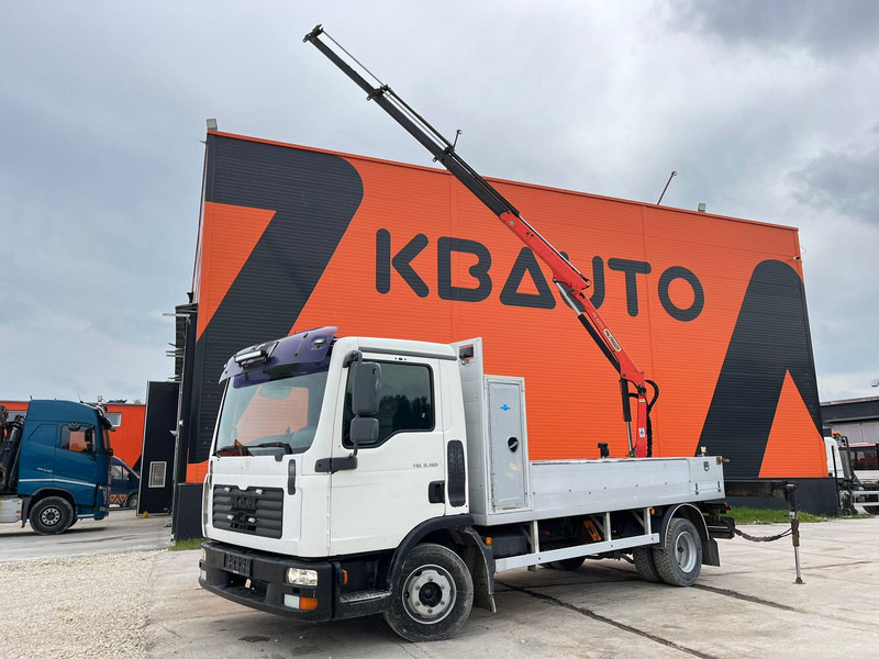 MAN TGL 8.180 4x2 PK 4200 YEAR 2013 / PLATFORM L=3710 mm - Camion platformă, Camion cu macara: Foto 1 MAN TGL 8.180 4x2 PK 4200 YEAR 2013 / PLATFORM L=3710 mm - Camion platformă, Camion cu macara: Foto 1