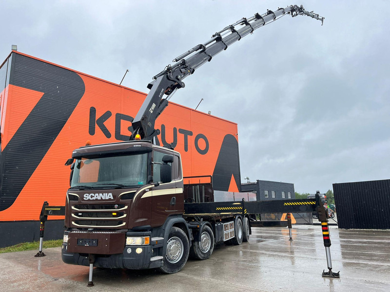 Scania G 450 8x2*6 HIAB 622E-8 + JIB / PLATFORM L=6715 mm - Camion platformă, Camion cu macara: Foto 1 Scania G 450 8x2*6 HIAB 622E-8 + JIB / PLATFORM L=6715 mm - Camion platformă, Camion cu macara: Foto 1