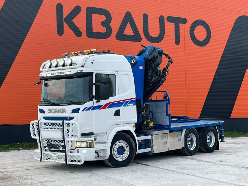 Scania G 490 6x2 HMF 5020 K6 + JIB / RETARDER - Camion platformă, Camion cu macara: Foto 2 Scania G 490 6x2 HMF 5020 K6 + JIB / RETARDER - Camion platformă, Camion cu macara: Foto 2