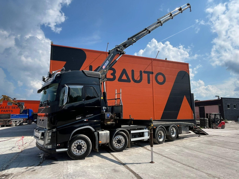 Volvo FH 16 750 8x4 HMF2620K-5 / WINCH / PLATFORM L=7100 mm - Camion platformă, Camion cu macara: Foto 1 Volvo FH 16 750 8x4 HMF2620K-5 / WINCH / PLATFORM L=7100 mm - Camion platformă, Camion cu macara: Foto 1