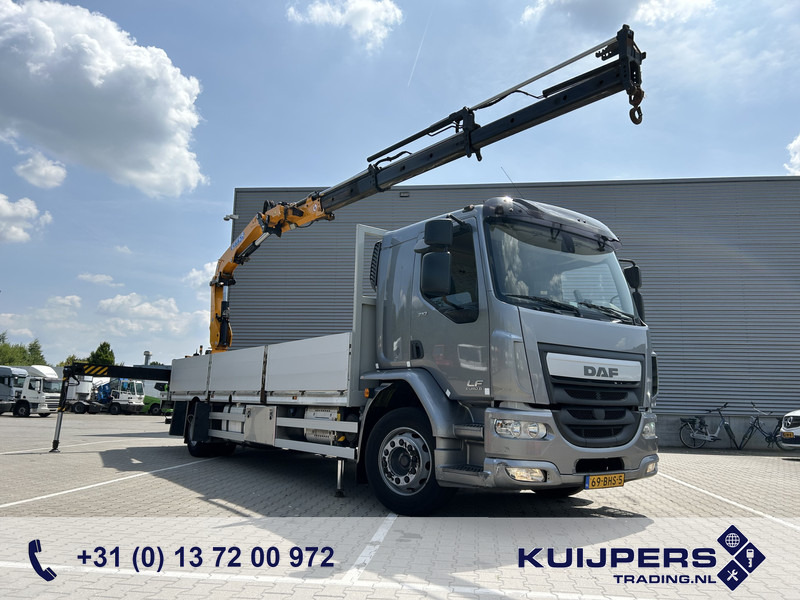 DAF LF 310 FA / Effer 175.2/3s Crane / 728 dkm / Flat Bed / APK TUV 10-25 - Camion cu macara: Foto 1 DAF LF 310 FA / Effer 175.2/3s Crane / 728 dkm / Flat Bed / APK TUV 10-25 - Camion cu macara: Foto 1