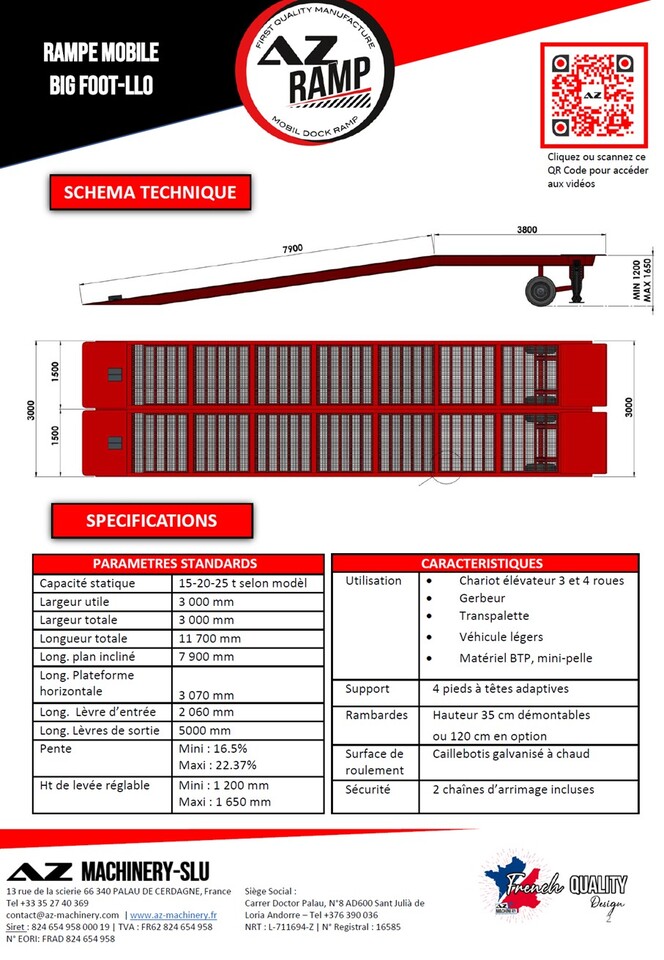 AZ RAMP KING VERSION, BIG FOOT 15 T mobile loading ramp - Rampă de încărcare: Foto 5 AZ RAMP KING VERSION, BIG FOOT 15 T mobile loading ramp - Rampă de încărcare: Foto 5
