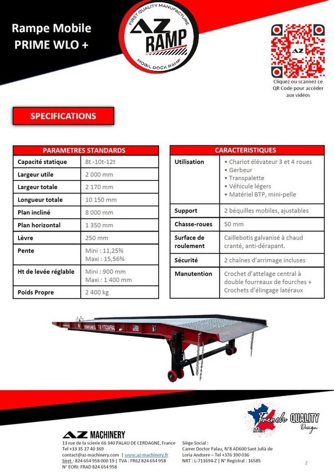 AZ RAMP-PRIME PRIME WLO + 8 . Industrial Mobil Loading Ramp - Rampă de încărcare: Foto 4 AZ RAMP-PRIME PRIME WLO + 8 . Industrial Mobil Loading Ramp - Rampă de încărcare: Foto 4