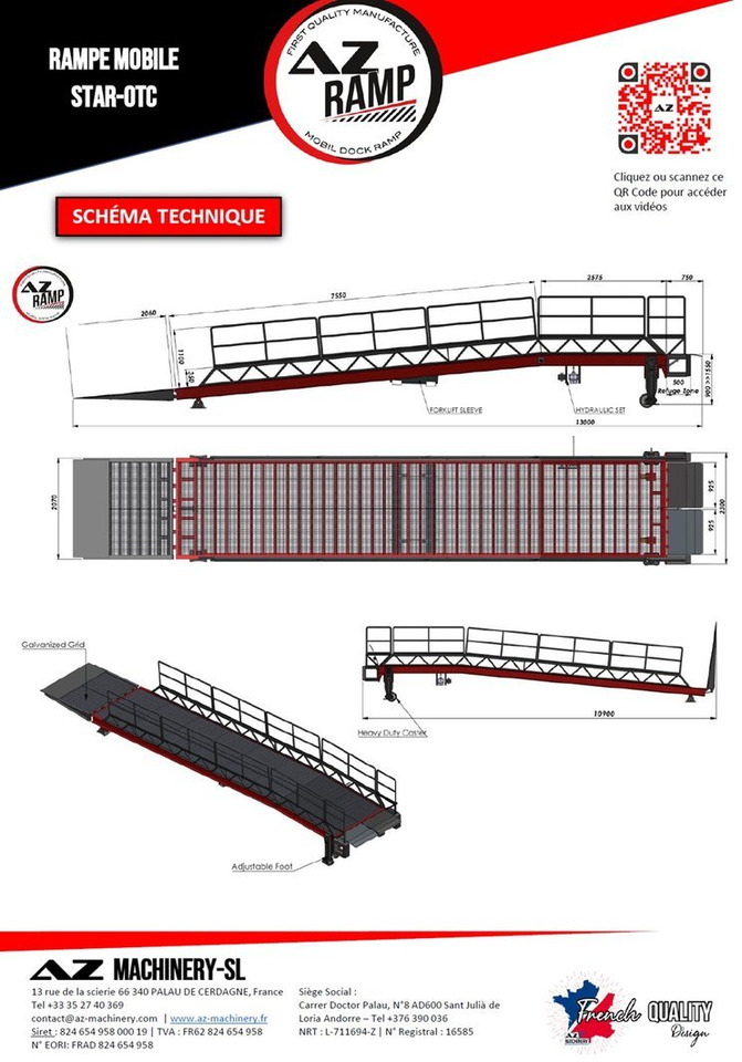 Loading Ramp with with hydraulic folding bridge - AZ RAMP - STAR-OTC- 8T. 8 ton capacity - Rampă de încărcare: Foto 3 Loading Ramp with with hydraulic folding bridge - AZ RAMP - STAR-OTC- 8T. 8 ton capacity - Rampă de încărcare: Foto 3