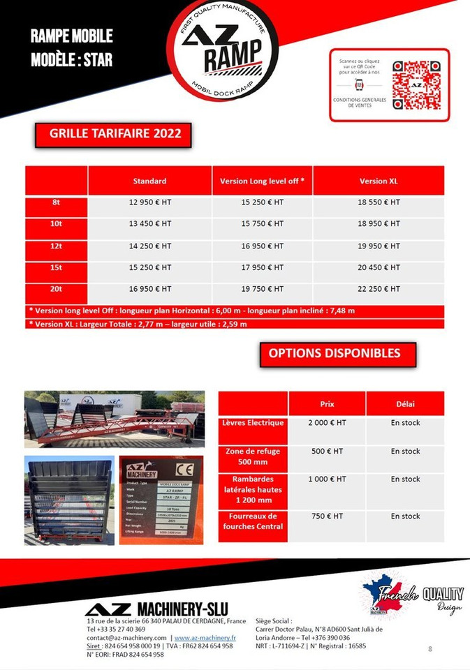 Loading Ramp with with hydraulic tilting bridge - AZ RAMP - STAR- 8T. 8 ton capacity - Rampă de încărcare: Foto 3 Loading Ramp with with hydraulic tilting bridge - AZ RAMP - STAR- 8T. 8 ton capacity - Rampă de încărcare: Foto 3