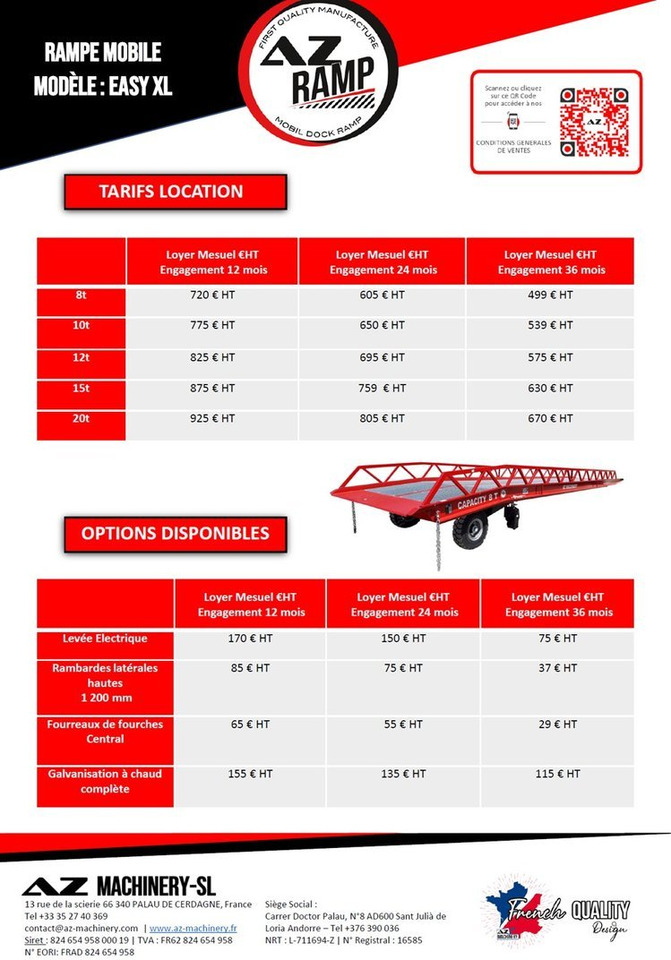 **RENTAL 12-24-36 Month** AZ RAMP-EASY XL-8 . Mobil Loading Ramp - Rampă de încărcare: Foto 2 **RENTAL 12-24-36 Month** AZ RAMP-EASY XL-8 . Mobil Loading Ramp - Rampă de încărcare: Foto 2
