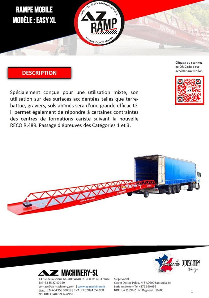 **RENTAL 12-24-36 Month** AZ RAMP-EASY XL-8 . Mobil Loading Ramp - Rampă de încărcare: Foto 3 **RENTAL 12-24-36 Month** AZ RAMP-EASY XL-8 . Mobil Loading Ramp - Rampă de încărcare: Foto 3