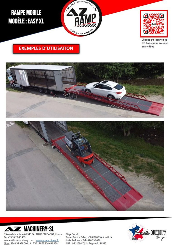Rampă de încărcare **RENTAL 12-24-36 Month** AZ RAMP-EASY XL-8 . Mobil Loading Ramp: Foto 7