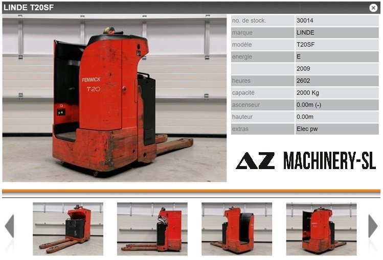 Transpalet manual Used Electric Pallet Truck-Fenwick-T20SF: Foto 1