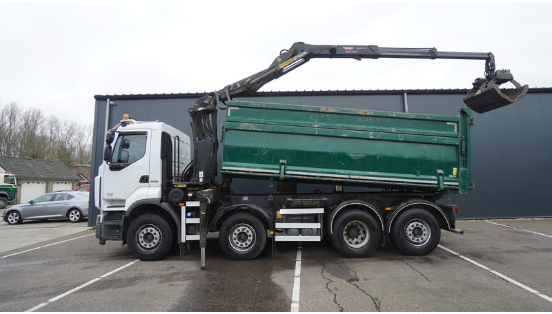 Renault PREMIUM 380 DXI 8X2/6 2 SIDE TIPPER WITH PLFINGER Q 170 Z CRANE.278.200KM - Camion cu macara: Foto 2 Renault PREMIUM 380 DXI 8X2/6 2 SIDE TIPPER WITH PLFINGER Q 170 Z CRANE.278.200KM - Camion cu macara: Foto 2