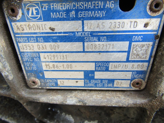 IVECO STRALIS ZF ASTRONIC GEARBOX TYPE 12A5 2330 TD - Cutie de viteze pentru Camion: Foto 4 IVECO STRALIS ZF ASTRONIC GEARBOX TYPE 12A5 2330 TD - Cutie de viteze pentru Camion: Foto 4