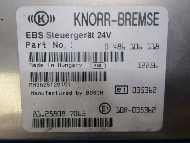 MAN TGS EBS ECU P/NO 81.25808.7065 - Calculator de bord pentru Camion: Foto 2 MAN TGS EBS ECU P/NO 81.25808.7065 - Calculator de bord pentru Camion: Foto 2