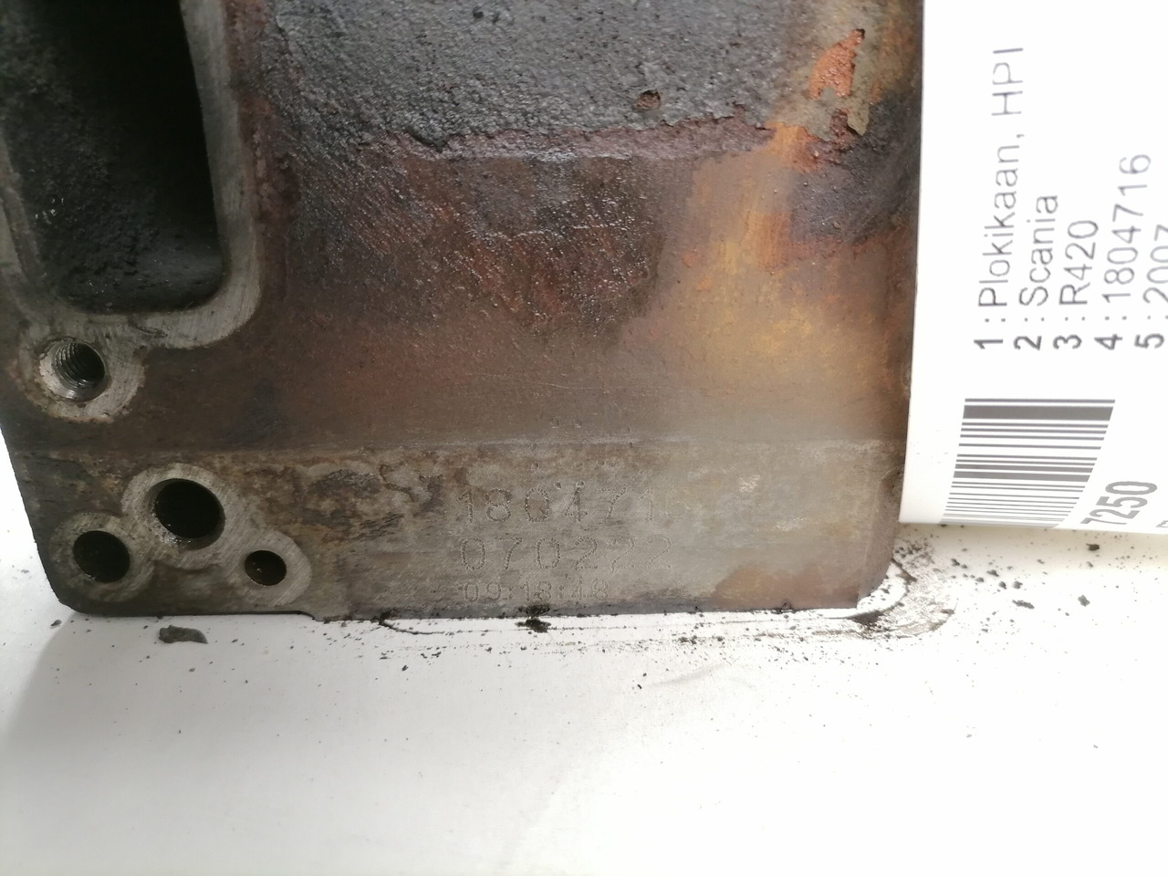 Scania Cylinder head, HPI 1804716 - Chiulasă pentru Camion: Foto 5 Scania Cylinder head, HPI 1804716 - Chiulasă pentru Camion: Foto 5