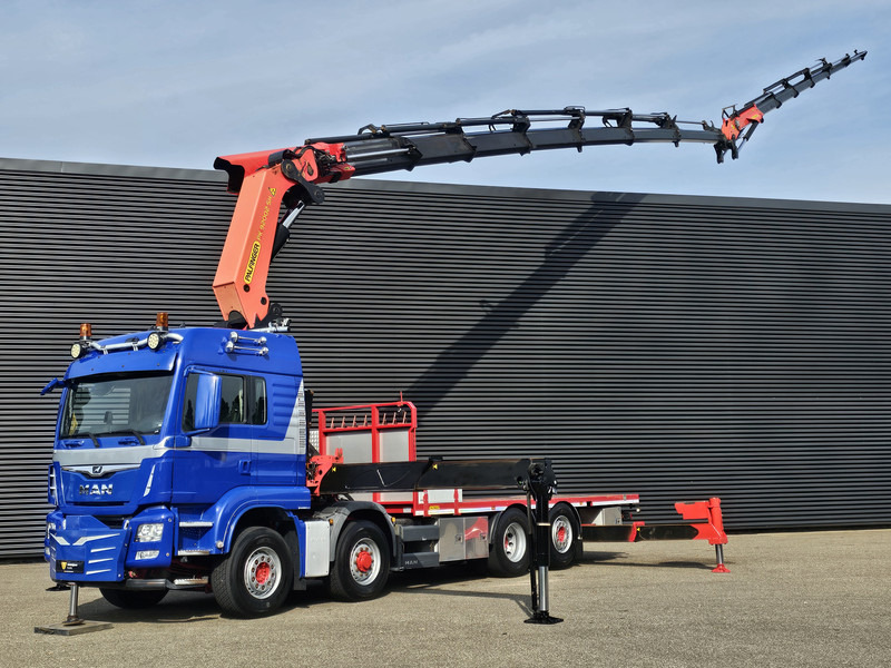MAN TGS 35.500 8x4-6 / PALFINGER 92 t/m CRANE +JIB - Camion platformă: Foto 1 MAN TGS 35.500 8x4-6 / PALFINGER 92 t/m CRANE +JIB - Camion platformă: Foto 1