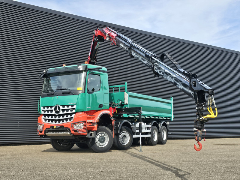 Mercedes-Benz AROCS 4145 / 8X6 / TIPPER + HMF CRANE - Camion cu macara: Foto 2 Mercedes-Benz AROCS 4145 / 8X6 / TIPPER + HMF CRANE - Camion cu macara: Foto 2