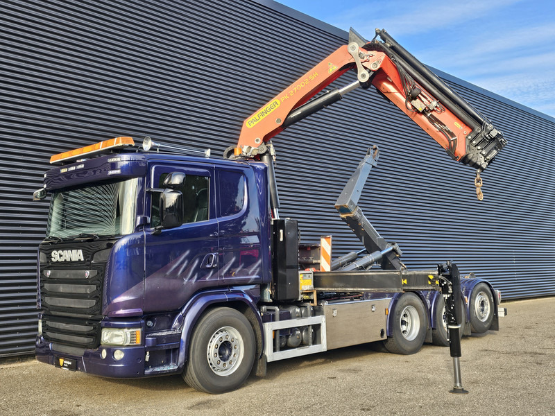 Scania G490 8x4*4 / PALFINGER CRANE + HOOKLIFT - Camion cu cârlig, Camion cu macara: Foto 4 Scania G490 8x4*4 / PALFINGER CRANE + HOOKLIFT - Camion cu cârlig, Camion cu macara: Foto 4