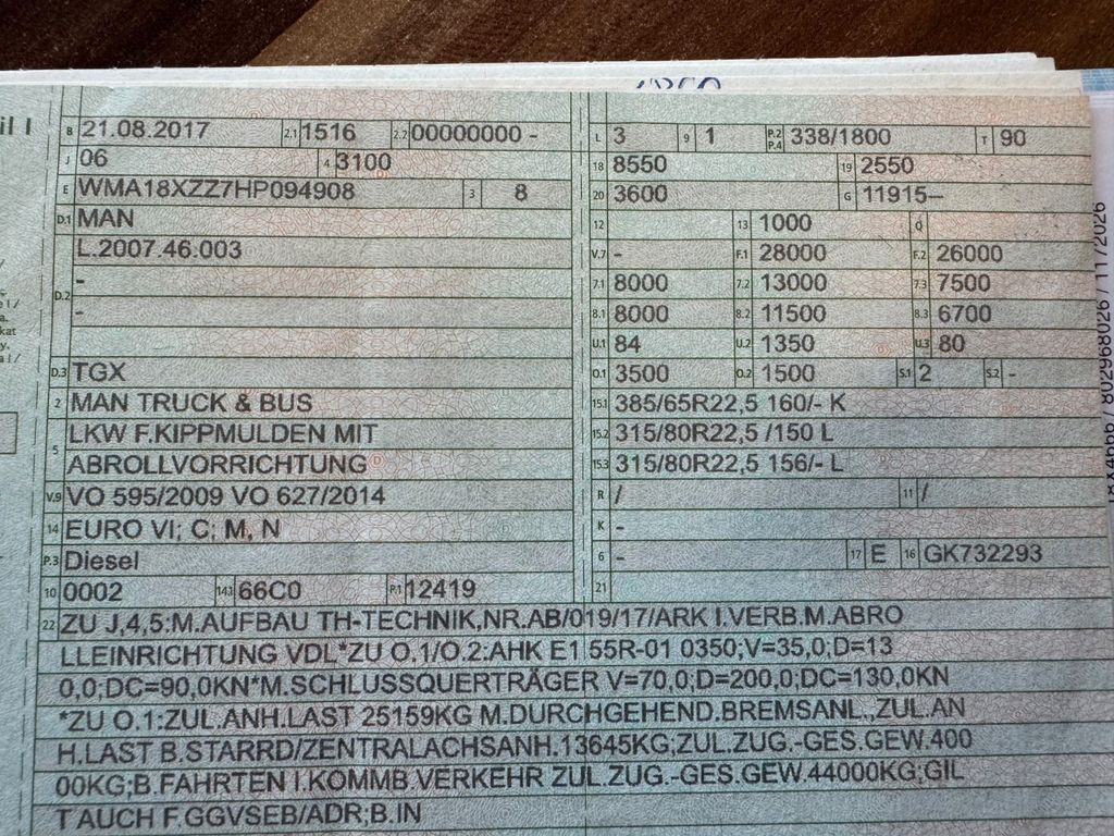 MAN 26.460 6X2 Retarder Klima Navigation guter Zust. MAN 26.460 6X2 Retarder Klima Navigation guter Zust. - Camion cu cârlig: Foto 2 MAN 26.460 6X2 Retarder Klima Navigation guter Zust. MAN 26.460 6X2 Retarder Klima Navigation guter Zust. - Camion cu cârlig: Foto 2