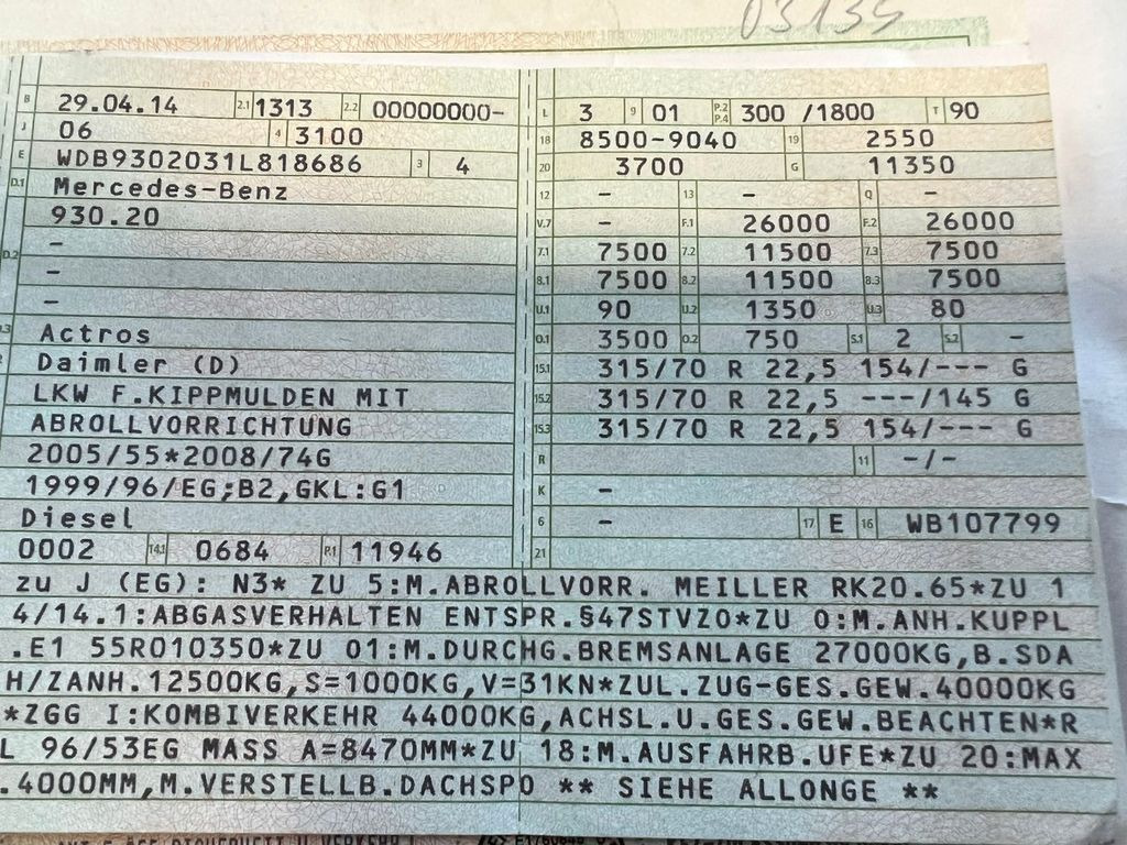 Mercedes-Benz 2541 6X2 Meiller Funk Zustand wie 200 tkm Mercedes-Benz 2541 6X2 Meiller RK 20.65 Funk | Top Zustand! - Camion cu cârlig: Foto 2 Mercedes-Benz 2541 6X2 Meiller Funk Zustand wie 200 tkm Mercedes-Benz 2541 6X2 Meiller RK 20.65 Funk | Top Zustand! - Camion cu cârlig: Foto 2