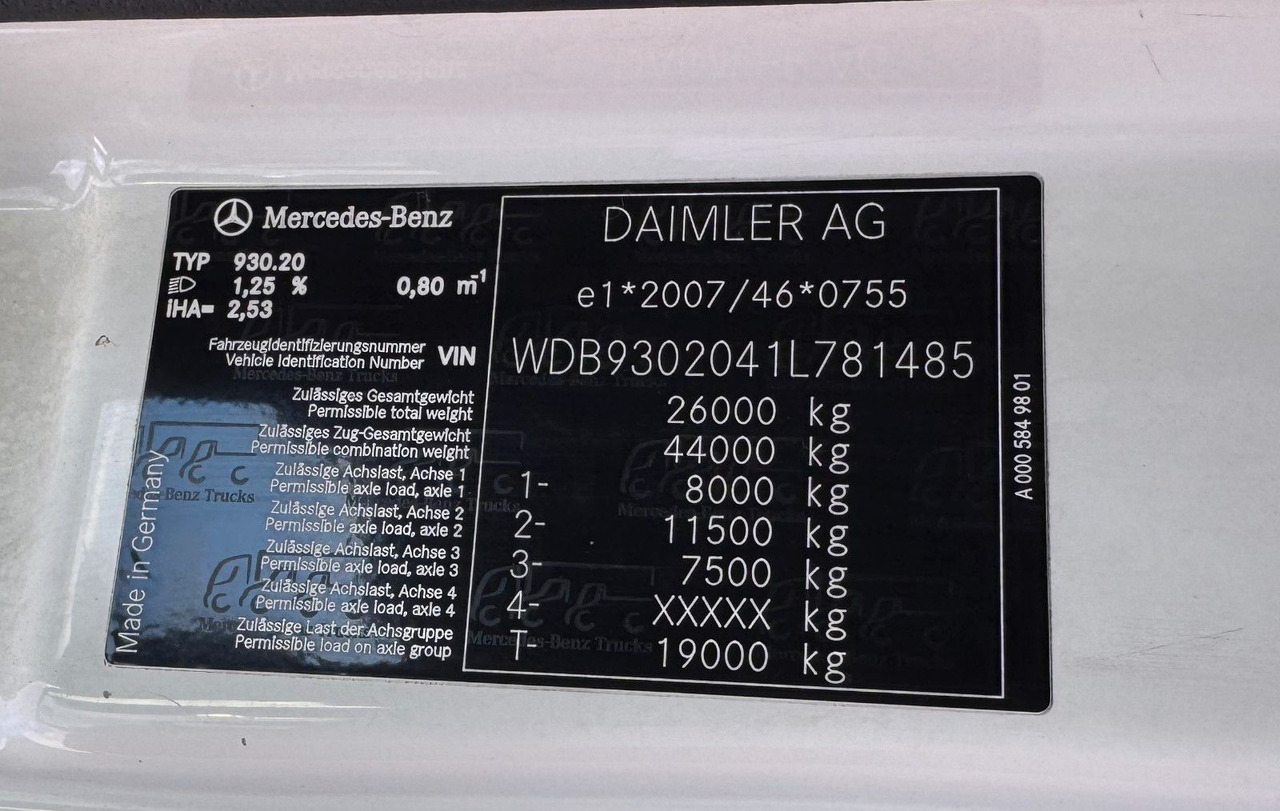 Mercedes-Benz 2541 6X2 Pritsche mit Kran Atlas 135 E2 Funk - Camion cu macara: Foto 2 Mercedes-Benz 2541 6X2 Pritsche mit Kran Atlas 135 E2 Funk - Camion cu macara: Foto 2