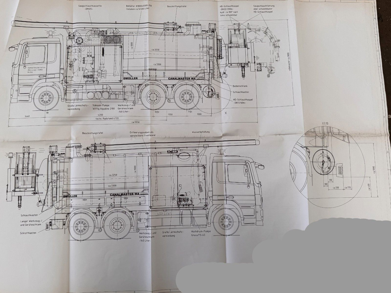 Mercedes-Benz 2544 6X2 Canalmaster F 145 E WA Economic - Maşină pentru vidanjări: Foto 4 Mercedes-Benz 2544 6X2 Canalmaster F 145 E WA Economic - Maşină pentru vidanjări: Foto 4