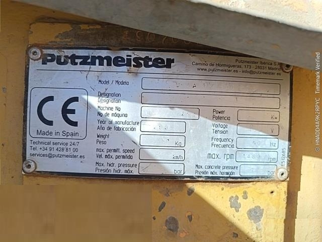 Putzmeister SPM500PC - Autopompă de beton: Foto 5 Putzmeister SPM500PC - Autopompă de beton: Foto 5