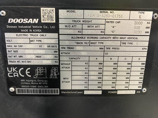 Doosan B30X-7 PLUS - Electrostivuitor: Foto 5 Doosan B30X-7 PLUS - Electrostivuitor: Foto 5