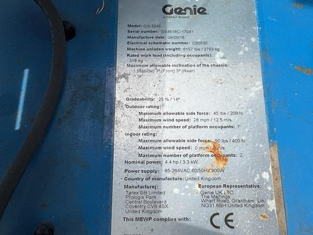 Genie GS3246 - Platforma foarfeca: Foto 5 Genie GS3246 - Platforma foarfeca: Foto 5