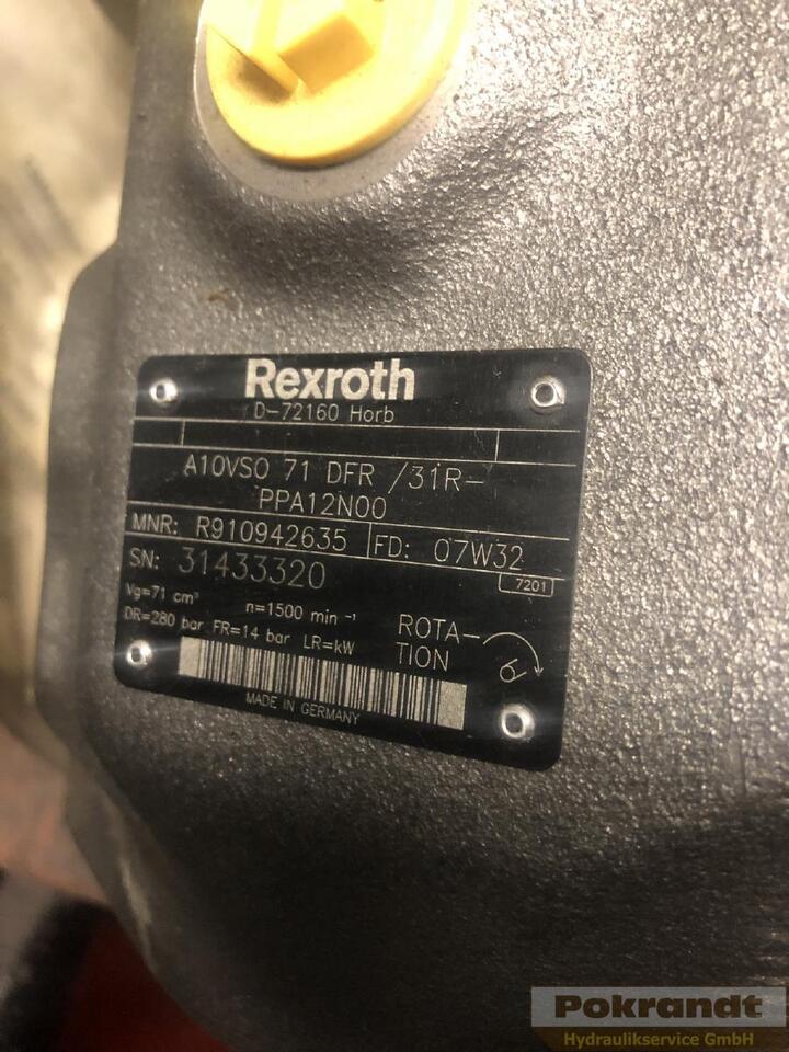 Rexroth A10VSO71DFR 31R PPA12N00 - Pompa hidraulica: Foto 2 Rexroth A10VSO71DFR 31R PPA12N00 - Pompa hidraulica: Foto 2