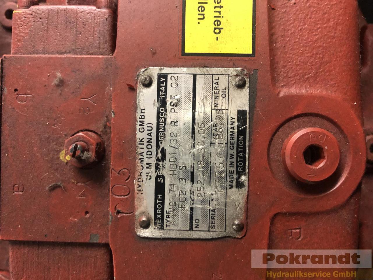 Rexroth A4VG71HDD1/32R PSF02F023S Bosch A4VG71HDD1 32R PSF 02 F023S - Pompa hidraulica: Foto 2 Rexroth A4VG71HDD1/32R PSF02F023S Bosch A4VG71HDD1 32R PSF 02 F023S - Pompa hidraulica: Foto 2