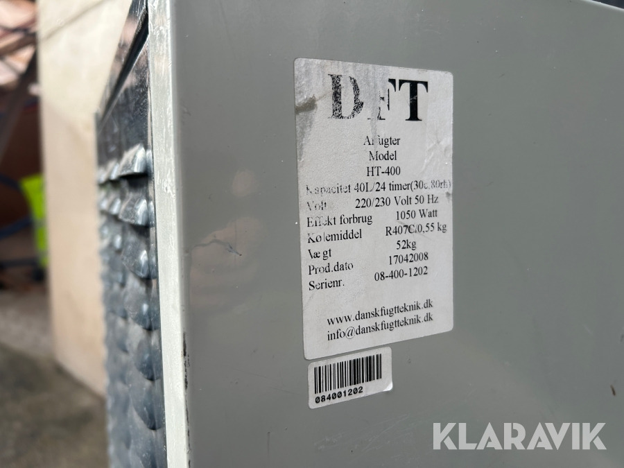 Echipament industrial de climatizare Affugter DFT HT 800: Foto 6