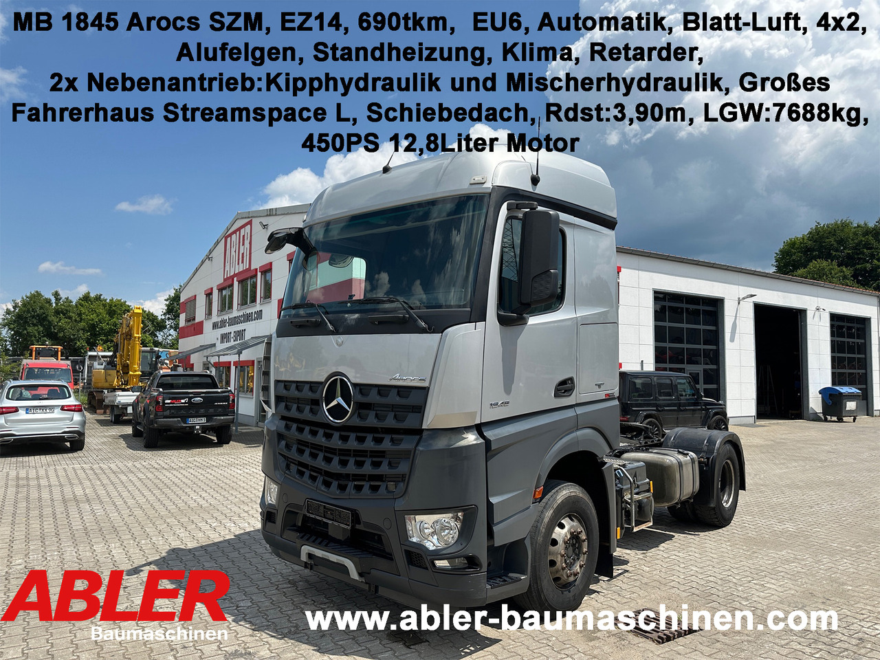 Mercedes-Benz 1845 Arocs SZM Kipphydraulik Mischerantrieb - Cap tractor: Foto 1 Mercedes-Benz 1845 Arocs SZM Kipphydraulik Mischerantrieb - Cap tractor: Foto 1